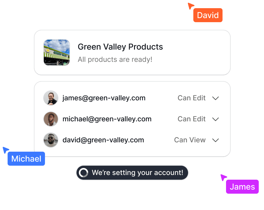 Set up your account, invite your team, and start taking orders in days