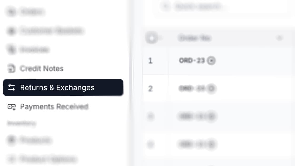 Returns and credit notes, without the email chain
