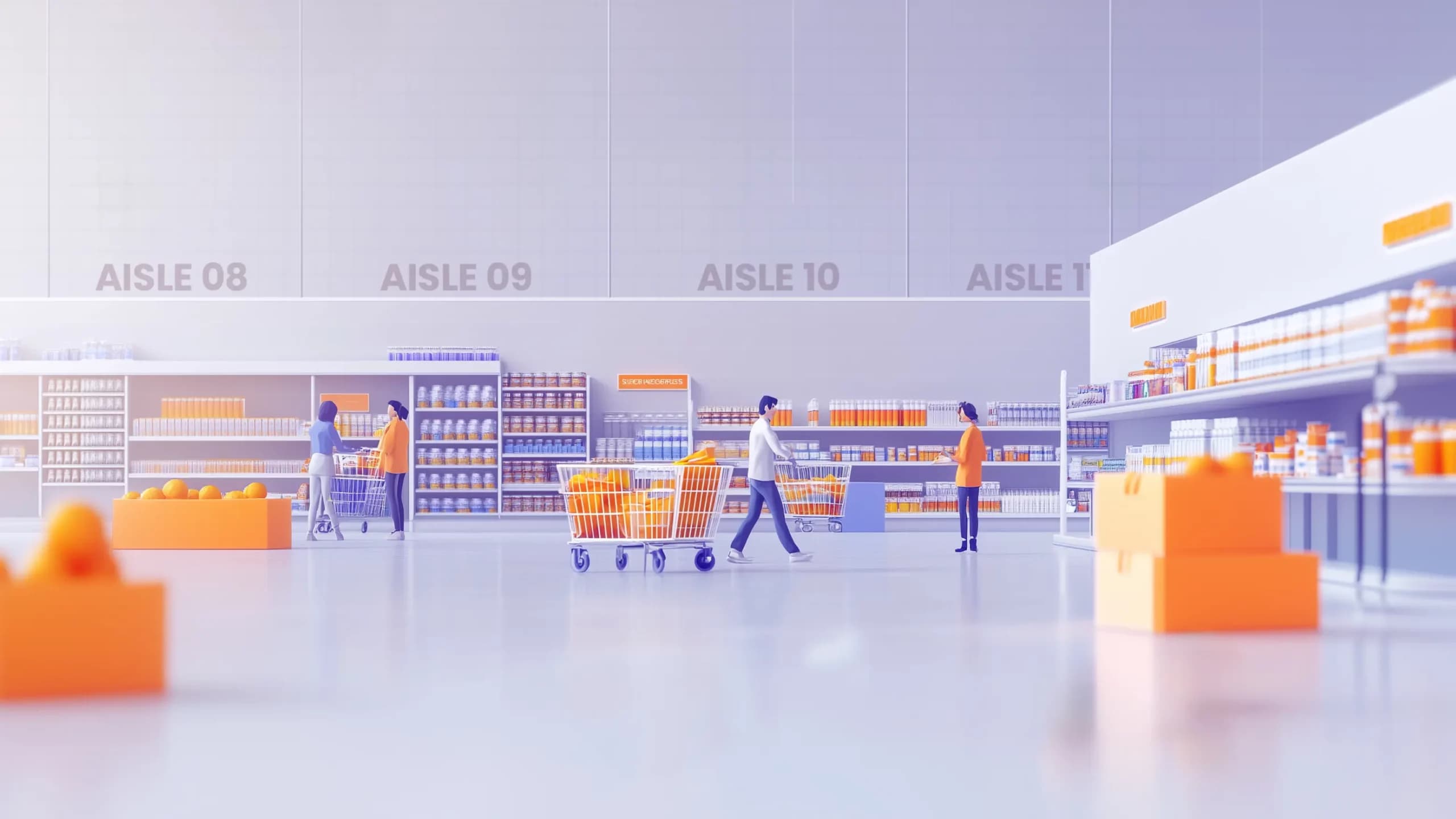 Modern retail store interior with customers shopping and engaging with staff, representing physical store strategies for wholesalers.